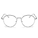 MagiDeal Mens Women Use Lightweight Durable Oversized Classic Vintage Retro Style Round Clear Lens Optical Eyeglasses Frame Silver RS.600.00