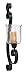 Produktbild Deco 79 Kerzenleuchter aus Metall und Glas 7" D x 11" W x 29" H Black,Glass