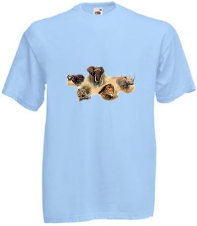 Simply Tees The Big Five Adult's T-Shirt Sky- XX-Large (47/49")