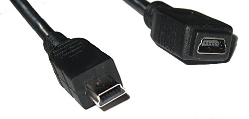 Kab24® Mini USB Verlängerung 5-polig schwarz 1,15m OTG und TMC tauglich - 5