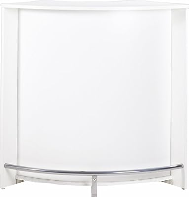 Simmob SNACK106BL Meuble d'Accueil/Comptoir de Cuisine/Meuble Bar Bois Blanc 53,3 x 106,9 x 104,8 cm