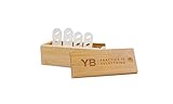 Toe Spreaders & Separators - Two Pairs in Stylish Wooden Box | Awesome Toes! by YOGABODY | Latex-free Silicone Toe Stretchers Used for Nighttime, Yoga Practice & Running