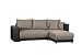 Produktbild CAVADORE Schlafsofa Irriba mit Longchair rechts oder links / Ecksofa im modernen Materialmix / Inkl. Bettkasten und Regal in Armlehne / mit Federkern / 232 x 69 x 164 / Grau-Schwarz