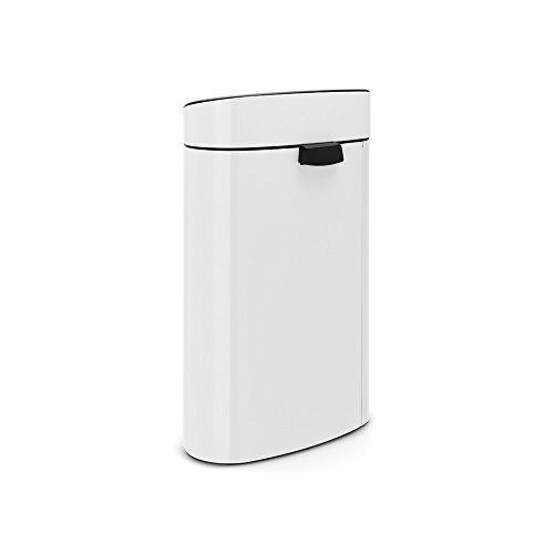 Brabantia 114984 Touch Bin New mit herausnehmbaren Kunststoffeinsatz, 40 L, Edelstahl, weiß, 32.8 x 48.3 cm - 3