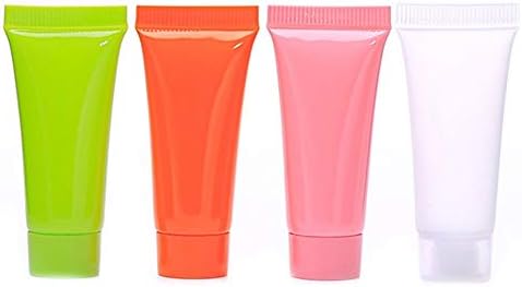 6 Pcs Cosmetic Hose Bottle Clear Empty Refillable Plastic Tubes Bottle Packing Sample Bottles For Shampoo Cleanser Shower Gel Body Lotion 5Ml