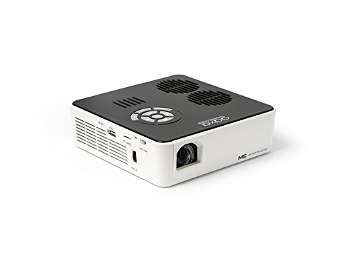 AAXA M5 Mini Portable Business Projector with Built-in Battery, 900 Lumens High Brightness, Native WXGA HD Resolution, Onboard Media Player, 20,000 Hours LED
