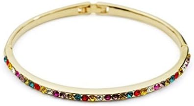 18ct Gold Finish Bracelet with Swarovski Crystals Small Size