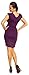 Zeta Ville - Women's - Ruched Busty Women Dress - Bodycon - Sleeveless - 525z (Purple, 16)