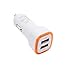 Produktbild HKFV 3.1A LED USB Dual 2 Port Adapter Buchse Auto Ladegerät für iPhone/Samsung/HTC Dual-USB-Buchse Kfz-Ladegerät (Orange)