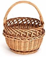 Wicker Willow Traditional Shopping Basket Durable &amp; Tough PM24