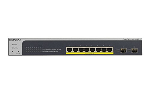 Netgear GS510TLP-100EUS 8-Port PoE Plus Gigabit Smart Managed Switch mit 2 SFP schwarz - 4