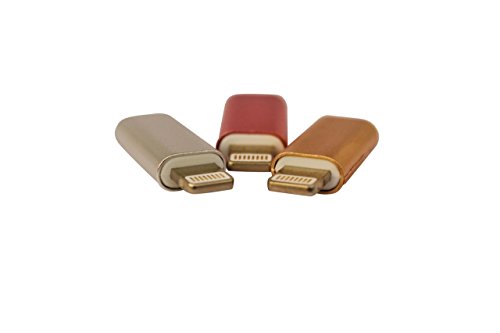 2x USB Blitz to Micro USB Type B Adapter Konverter für iPhone 5 6 6s 7 7s plus iPad iPod, kompatibel mit Apple iOS alle Versionen (Gold) - 7