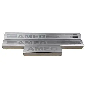 AutoPop Stainless Steel Non-LED Footstep Door Sill Plate for Volkswagen Ameo