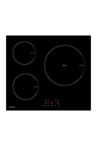OCEANIC OCEATI3Z1BC - Table de cuisson induction - 3 zones - 6200 W - L 60 x P 52 cm - Revetement verre - Noir