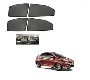 Kozdiko Premium Custom Fit Car Sun Shades Fix Curtains Non Magnetic Mesh Compatible for Tata Tigor