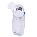 Produktbild Poetryer Handventilator, Miniventilator, Mini USB Fan, Lüfter ventilator, Elektrische Personal Fans,Mit 2er AA Batterie (im Lieferumfang nicht erhalten) für heiße Sommeraußen Reisen, Transparent
