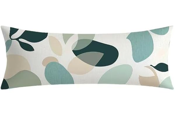Enfärgade kuddfodral, lång kroppskuddöverdrag 20 x 60 cm stor supermjuk sammet modern stödkudde med osynlig dragkedja dubbelsidigt tryck långt kuddöverdrag för sidosovare 0E-791