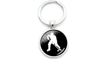 FANCYCHAIN Schlüsselanhänger Hockey Eishockey Spieler Cabochon Torwart Wayne Gretzky NHL
