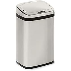 Klarstein Cleansmann 30 - Poubelles, capacité 30 litres, sans contact : ouverture et fermeture automatique, porte-sac poubelle, matériaux : couvercle en plastique ABS, chromé