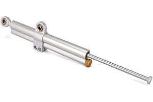 JFG RACING Lenkungsdämpfer Motorrad,Universal-Lenkungsdämpfer CNC Aluminium Motorrad Lenkungsdämpfer Stabilisator Universal einstellbar