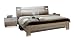 Produktbild Wimex Schlafzimmer Set Vicenza mit Bett, Nachttisch/ Nachtschrank 2-er Set Vicenza, Liegefläche 160 x 200 cm, Eiche Sägerau/ Absetzung Alpinweiß