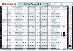 Office Depot Mini Year Planner Unmounted 2019 - Green