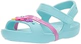 crocs 70 off  crocs Lina Charm Sandal K, Sandalias con Punta Abierta Unisex niño, Azul (Ice Blue 4o9), 23/24 EU