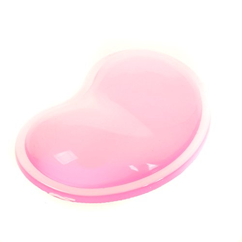 HIMRY weiche Handballenauflage Crystals Gel, Herz Form Gel Handgelenkauflage, Rutschfeste Fleckenresistente Silikon Flex Auflage, Pink, KXC5112 pink - 2