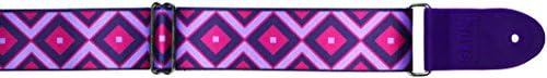 Souldier SLDBK03 SLDR Locking Guitar Strap, Diamondback - Pink/Purple/Lavender