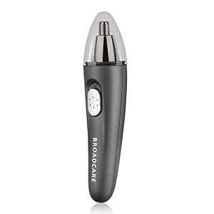 BROADCARE Nose Hair Trimmer Portable Electric Nose Hair Clipper Personal Care Nose Hair Razor with Light for Men - Image 2