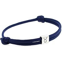 KOMIMAR Surfer Armband STERNZEICHEN STIER 21.04 - 21.05 mit persönlicher PRÄGUNG / GRAVUR in vielen Farben - cool lässiger Surf Style - Freundschaftsarmband - personalisiert - Gravur Armband - Geburtstagsgeschenk - Geschenkidee - Handgemacht - Yachting - zodiac sign Bracelet - personalisierbar - Initiale - Herren Armband - Damen Armband - Unisex - Surf - Glücksbringer