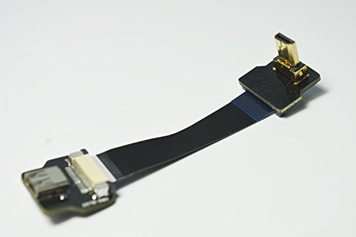 Neue schwarze FPV HDMI Kabel Micro Schnittstelle zu Mikro-weiblich für GH4 BMPCC A5000 A6000 A7S A7R 90 Grad DJI 5CM - 7