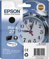 1 x Cartouche d'encre d'origine pour EPSON WorkForce 7620 DTWF t2701, T 2701 – Black –-Contenu : 6,2 ml