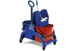DETER CENTER Carrello lavapavimenti professionale Fred 2 x lt.25 Blu in Plastica