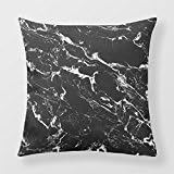 Yourway Pillow Case Cover Square Black And White Modern Marble Pattern