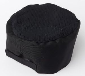 Black Poly Cotton Chefs/ Kitchen Cooking Skull Cap Hat with Mesh Top, One Size