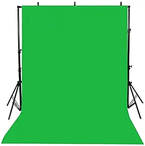 DigiX 8x12ft Professional Background Backdrop Polyester Fabric Wrinkle Proof Backdrop for Chromakey Live Stream Video Recording, Video Shooting, Photography (Green)