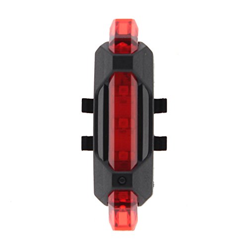 VANKER Bicicleta luz intermitente trasera de la cola de la linterna 4-Mods USB recargable LED - Rojo