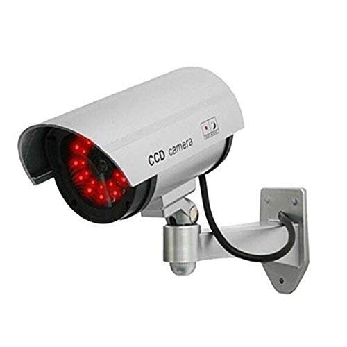PREZONE Dummy Security CCTV Bullet Camera with LED Light Indication - Pack of 1