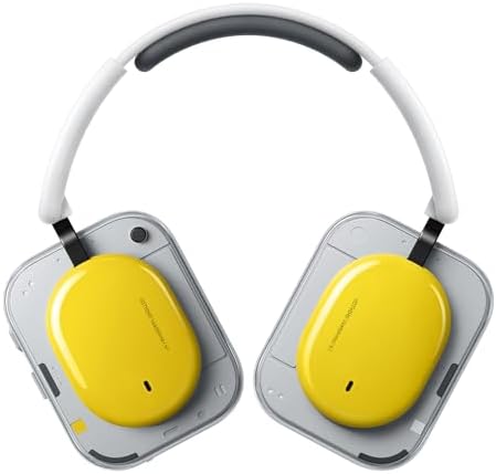 Nothing Headphone (a) Cuffie Wireless Over Ear con Cancellazione Attiva del Rumore, fino a 135h Autonomia, Hi-Res, Spatial Audio, Controlli Tattili – Giallo