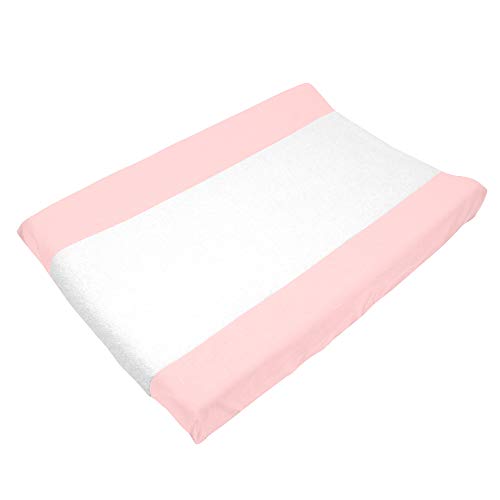 Preisvergleich Produktbild Sugarapple Keilwickelauflage 50x70 cm, Innenkissen der Wickelunterlage ist wasserabweisend, Spannbezug ist abnehmbar und waschbar, Uni Rosa