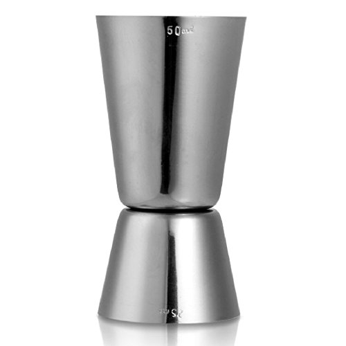 Edelstahl Doppelseitig Messbecher Dosierer Cocktail Barkeeper Drink Mixer Likör Messbecher, edelstahl, S - 2
