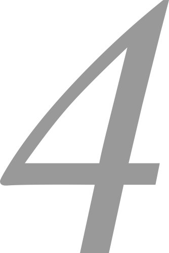 Selbstklebende Hausnummer - 4 - silber, 10 cm hoch - Kleben statt Bohren, Aufkleber für den Aussenbereich, Ziffer, Zahlen, Sticker auch als Wandtattoo, Fensteraufkleber und Türen