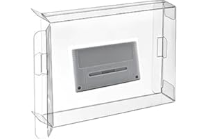 Ruitroliker 10pcs Clear Cartridge Case Sleeve CIB Protector for SNES SFC Cartridge EU JP Version