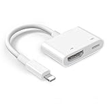 [Debe estar conectado el adaptador de alimentación]: Asegúrese de que el puerto hembra del rayo se conecte a la fuente de alimentación de carga, si no, ¡el elemento no funcionará! (Cable USB original fuertemente recomendado y adaptador 5V / 2A).Nota: Debido a los derechos de autor, este cable HDMI no admite videos pagados en la aplicación, como NETFLIX, Amazon video, Hulu, Xfinity, Direct TV