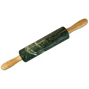 Mamta Creations Marble and Wooden Rolling Pin | Chapati Maker | Wooden Belan for Chapati