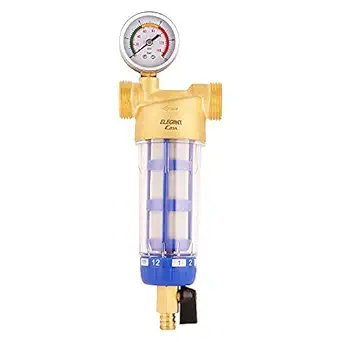 Elegant Casa 1 inch Inlet Water Tank Filter With Pressure Gauge/Water Filter No Electric Installation Water Filter | Water Filter | Water dust Remover Filter (1Inch Inlet)