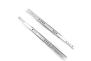 MACHSWON 1 paire de glissières de tiroir à roulements en métal avec profondeur de tirage pour tiroir de 17 mm de large x 342 mm