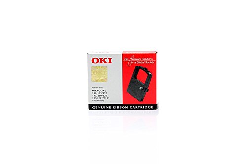 Original Farbbänder passend für OKI Microline 280 Elite Parallel OKI ML100 09002303 , 9002303 - Premium Nylonband - Schwarz