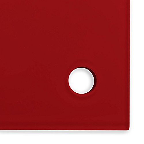 Luxus Glasmagnettafel in modernem Design | inkl. Magnete | mit Schwebeeffekt | Glas Magnettafel für Küche und Büro aus Sicherheitsglas | Rot 40×60 cm - 3